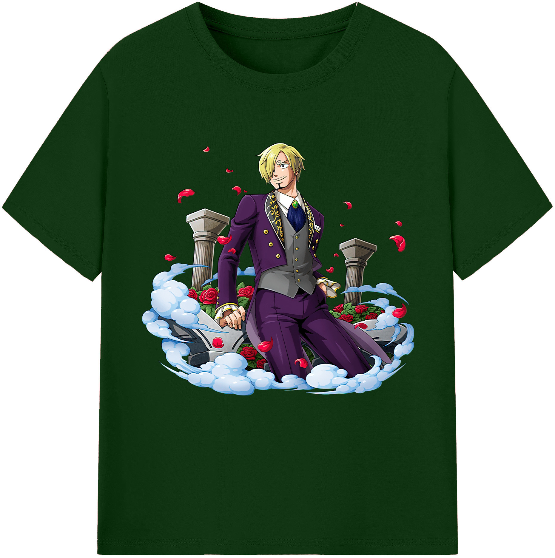ワンピース サンジ ONE PIECE Sanji 綿100％半袖Tシャツ（フロントプリント）